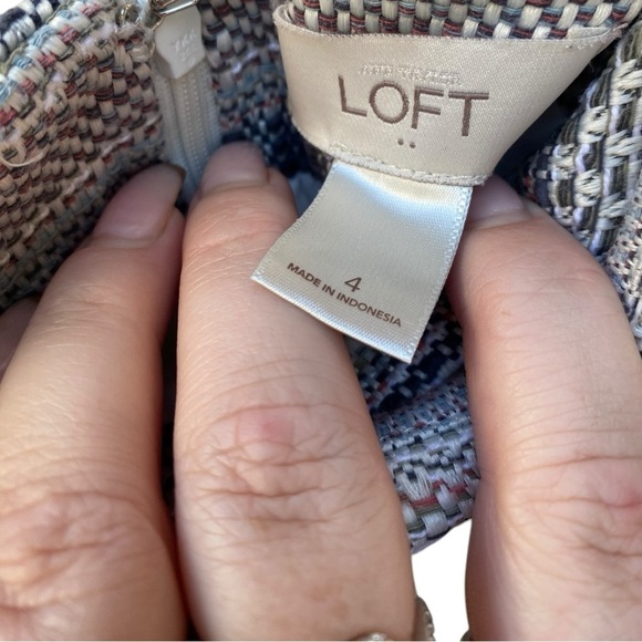 LOFT Tweed Textured Mini Skirt I Size: 4 - Picture 6 of 7